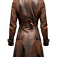 Women’s Brown Vintage Leather Coat – Timeless Vintage Style