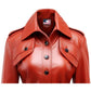 Women’s Red Leather Coat – Bold and Stylish Outerwear