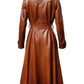 Women’s Tan Brown Leather Coat – Stylish and Sophisticated