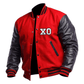 The Weeknd Xo Jackets Casual Baseball Red/Black Wool & Letaher Varsity Jacket
