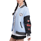 XO Hello Kitty The Weeknd Xo Jackets Sky Blue & Black Varsity Jacket