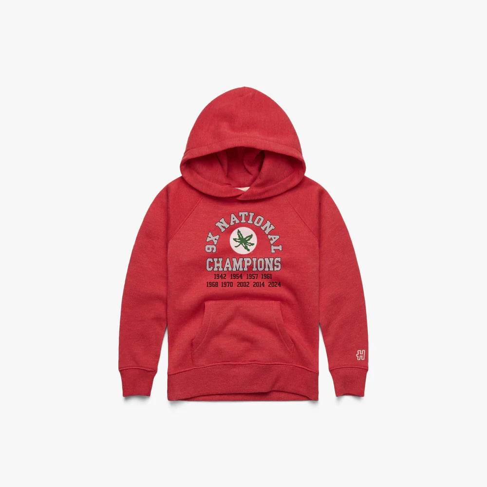 Ohio State 9X National Champions Hoodie Recreated Edition