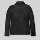 Aaron Eckhart Comic-Con Black Leather Jacket – back view