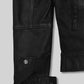 Aaron Eckhart Comic-Con Black Leather Jacket – close-up detail of leather and stitching