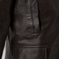 Aaron Eckhart Love Happens Black Leather Trench Coat – close-up and worn views