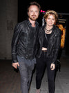 Aaron Paul Arcade Fire Concert Black Leather Jacket – Aaron Paul celebrity photo in Arcade Fire Concert