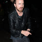 Aaron Paul Arcade Fire Concert Black Leather Jacket – leather colour swatch