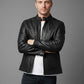 Aaron Paul El Camino Breaking Bad Black Leather Jacket – worn look