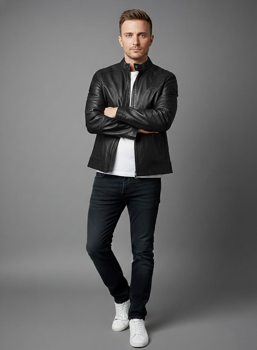 Aaron Paul El Camino Breaking Bad Black Leather Jacket – worn look