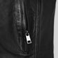 Aaron Paul El Camino Breaking Bad Black Leather Jacket – close-up detail of leather and stitching
