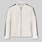 Aaron Paul Need for Speed White Leather Jacket – front view