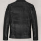 Aaron Taylor-Johnson Bullet Train Premiere Black Leather Jacket – full product view