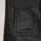 Aaron Taylor-Johnson Bullet Train Premiere Black Leather Jacket – close-up detail of leather and stitching