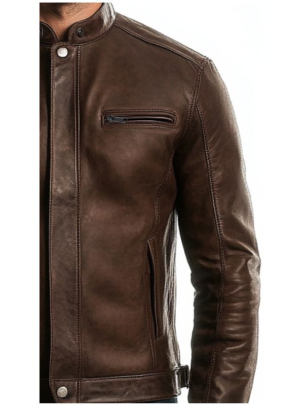 Adam Leather Brown Jacket – Men’s Premium Brown Leather Jacket