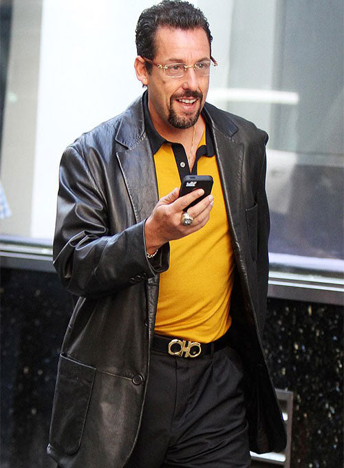 Adam Sandler Uncut Gems Black Leather Blazer – celebrity inspiration look