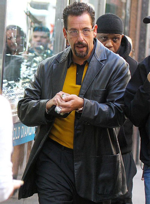 Adam Sandler Uncut Gems Black Leather Blazer – celebrity inspiration look