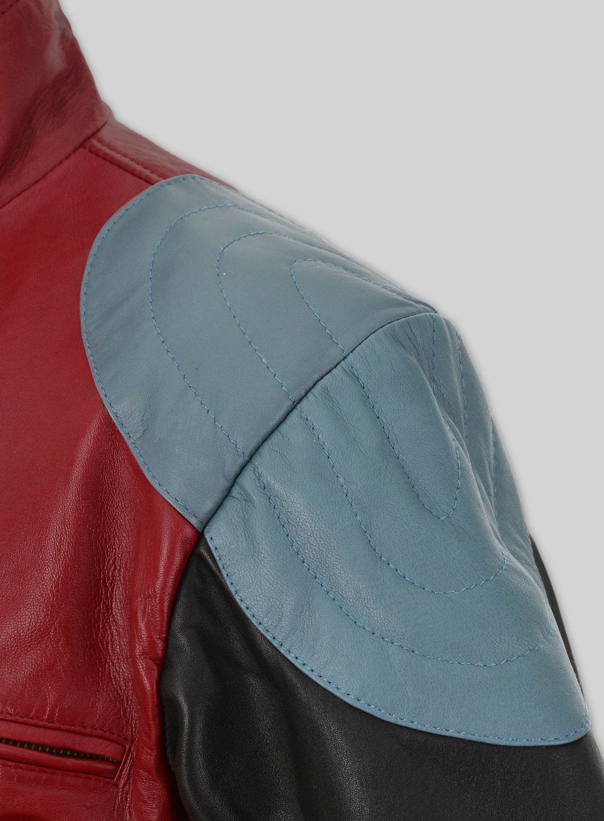 Akon Black Leather Jacket – close-up and worn views