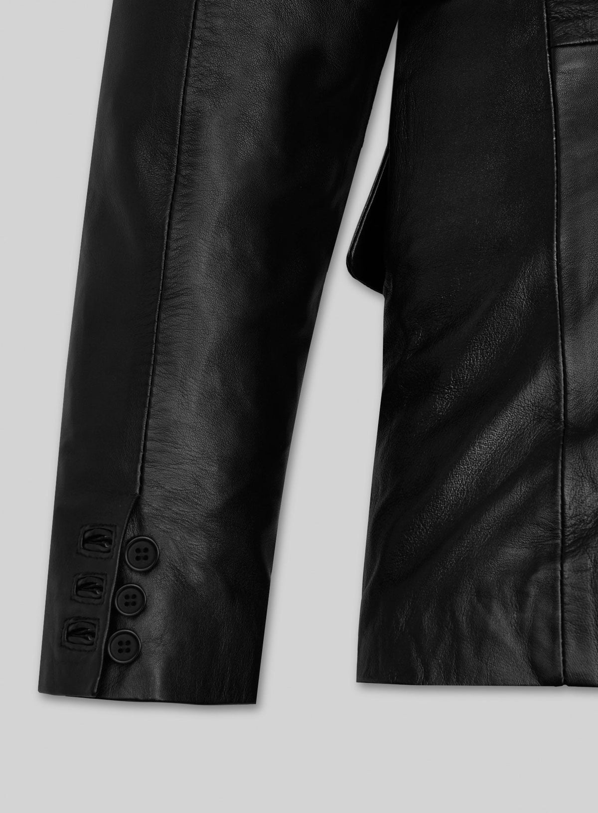 Al Pacino Black Leather Blazer – worn look