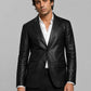 Al Pacino Black Leather Blazer – worn look