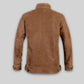 Albert Einstein Black Leather Jacket – back view
