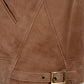 Albert Einstein Black Leather Jacket – close-up and worn views