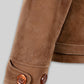 Albert Einstein Black Leather Jacket – close-up and worn views