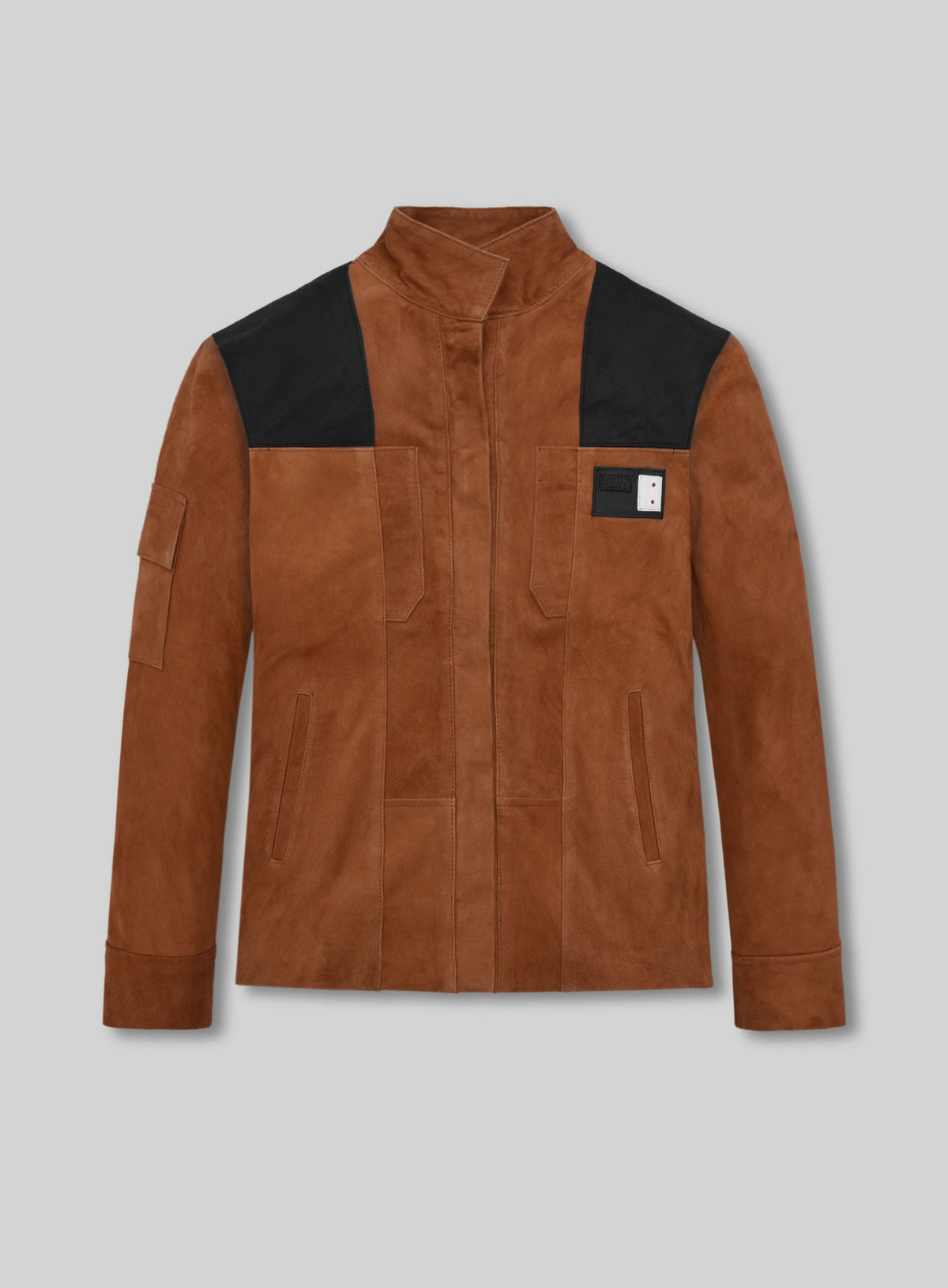 Alden Ehrenreich Solo: A Star Wars Story White Leather Jacket – front view