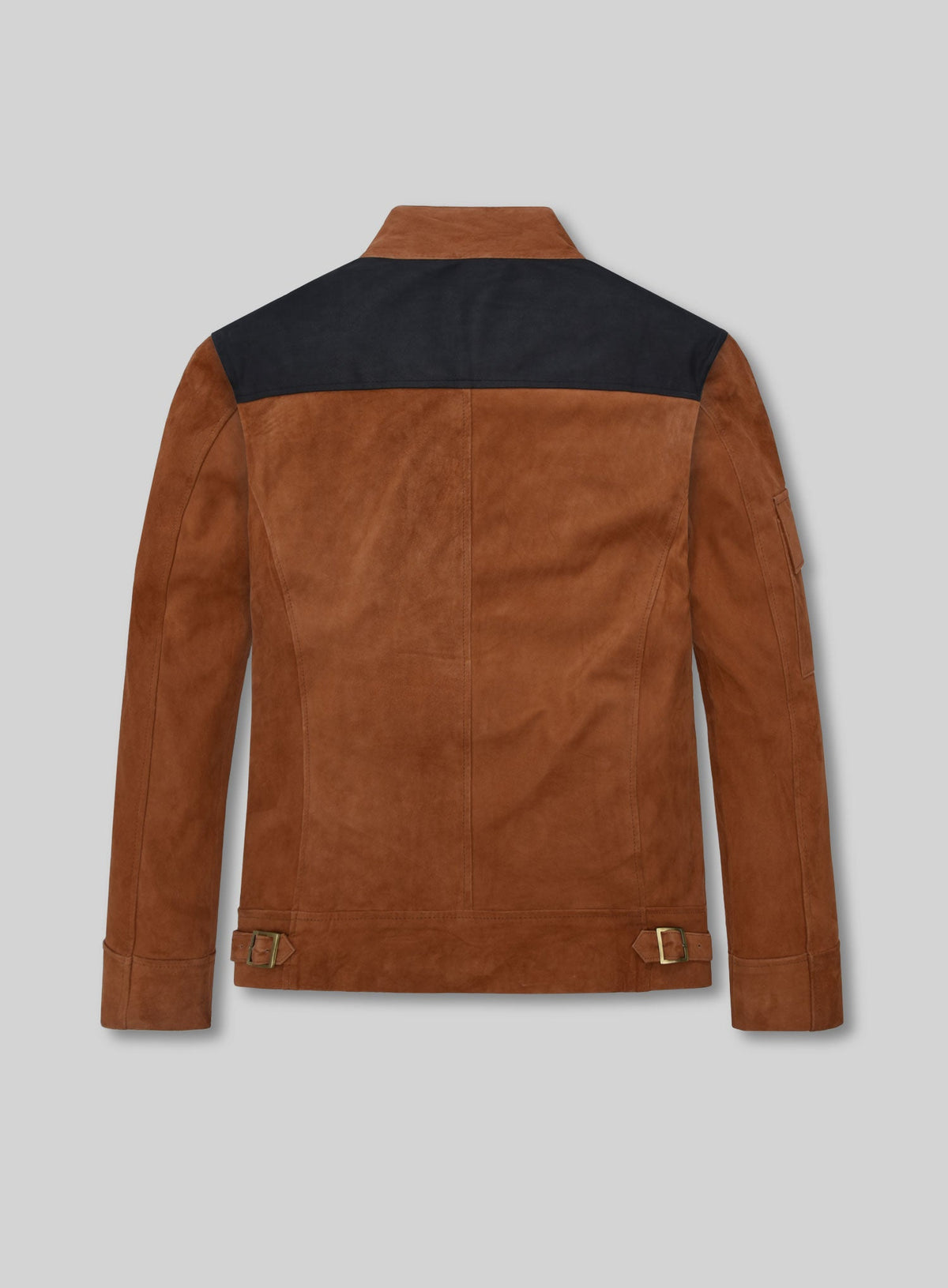 Alden Ehrenreich Solo: A Star Wars Story White Leather Jacket – back view