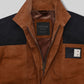 Alden Ehrenreich Solo: A Star Wars Story White Leather Jacket – close-up and worn views