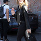 Alexa PenaVega Black Leather Jacket – close-up and worn views