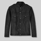 Alexander Skarsgård True Blood Black Leather Jacket – front view