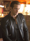 Alexander Skarsgard True Blood Black Leather Jacket – Alexander Skarsgard celebrity photo in True Blood