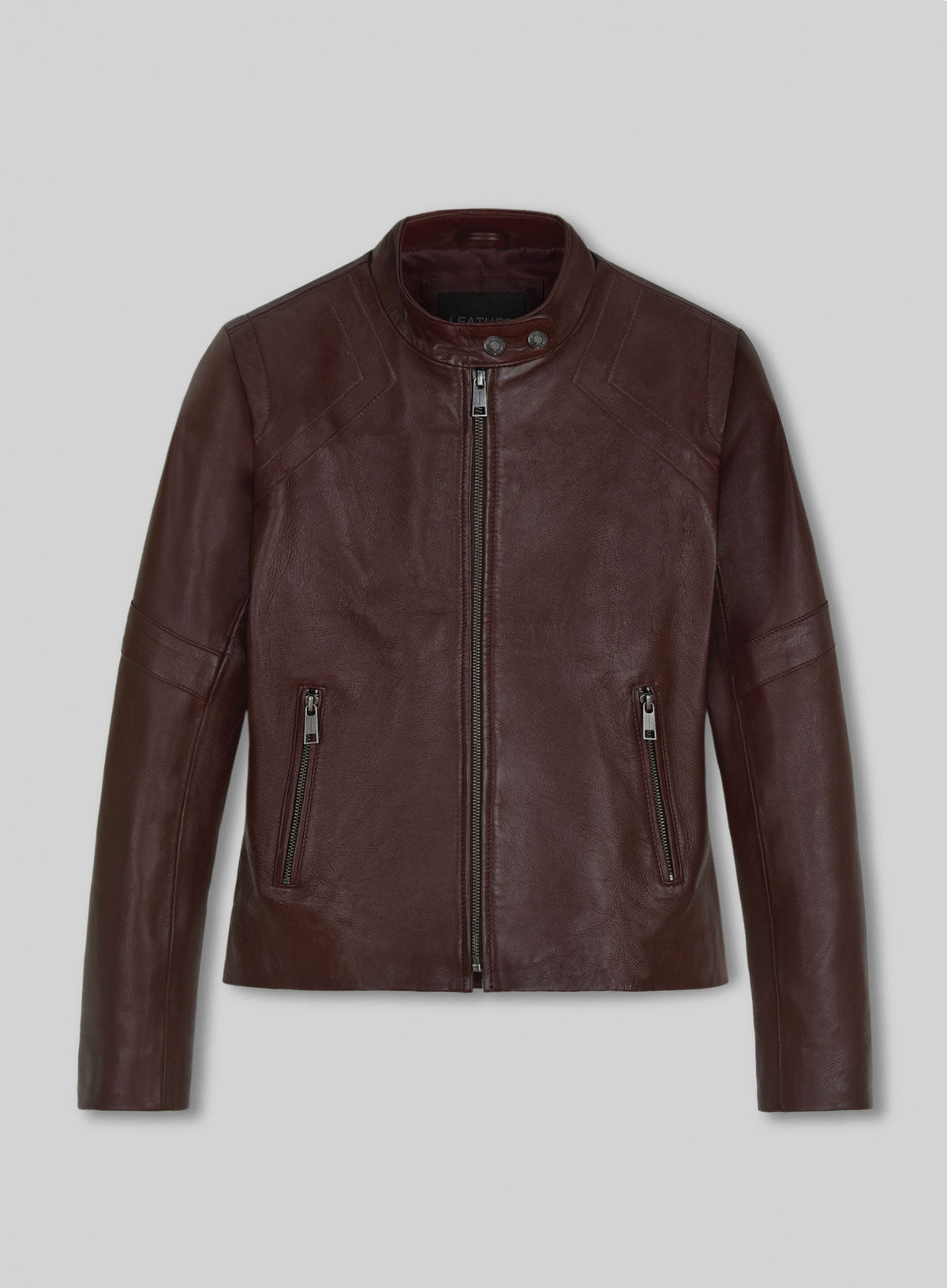 Alexandra Daddario San Andreas Brown Leather Jacket – front view