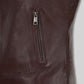 Alexandra Daddario San Andreas Brown Leather Jacket – close-up and worn views