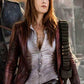 Ali Larter Resident Evil:The Final Chapter Black Leather Blazer – front view