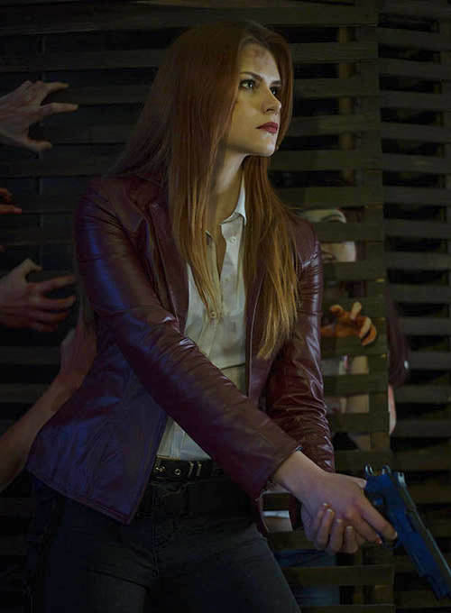 Ali Larter Resident Evil:The Final Chapter Black Leather Blazer – alternate view