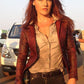 Ali Larter Resident Evil:The Final Chapter Black Leather Blazer – close-up and worn views