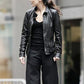 Alice Braga I Am Legend Black Leather Jacket – close-up and worn views