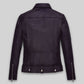 Alicia Vikander Black Leather Jacket – back view