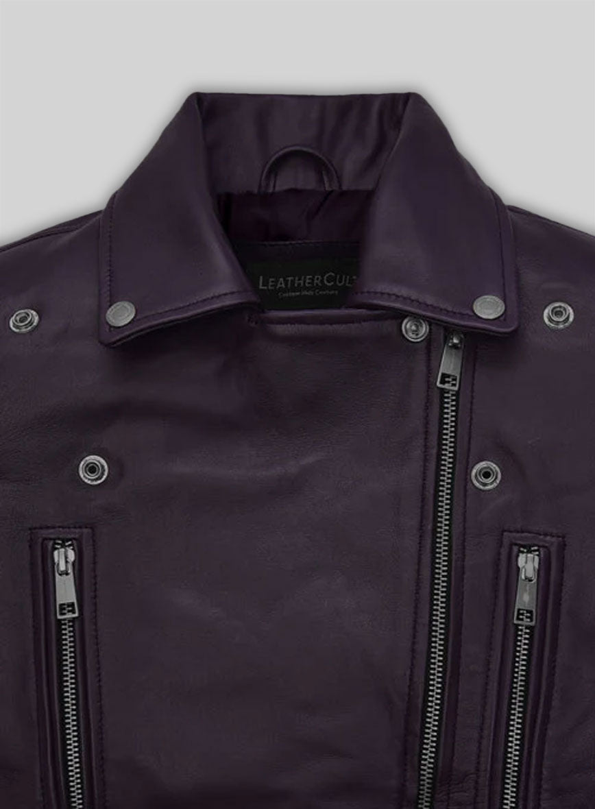 Alicia Vikander Black Leather Jacket – close-up and worn views