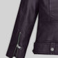 Alicia Vikander Black Leather Jacket – close-up and worn views