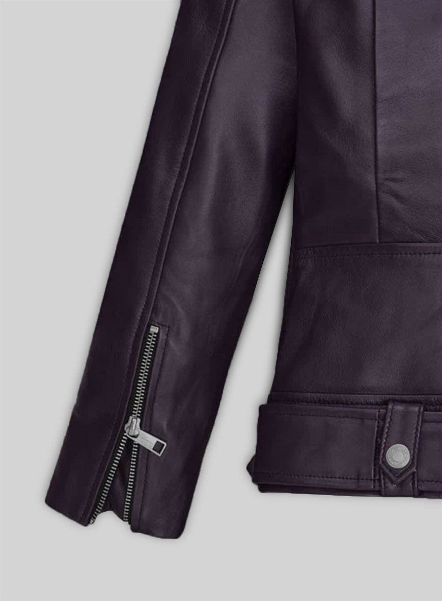 Alicia Vikander Black Leather Jacket – close-up and worn views