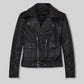 Alicia Vikander Tomb Raider Black Leather Jacket – front view