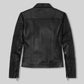 Alicia Vikander Tomb Raider Black Leather Jacket – back view