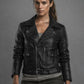 Alicia Vikander Tomb Raider Black Leather Jacket – close-up and worn views