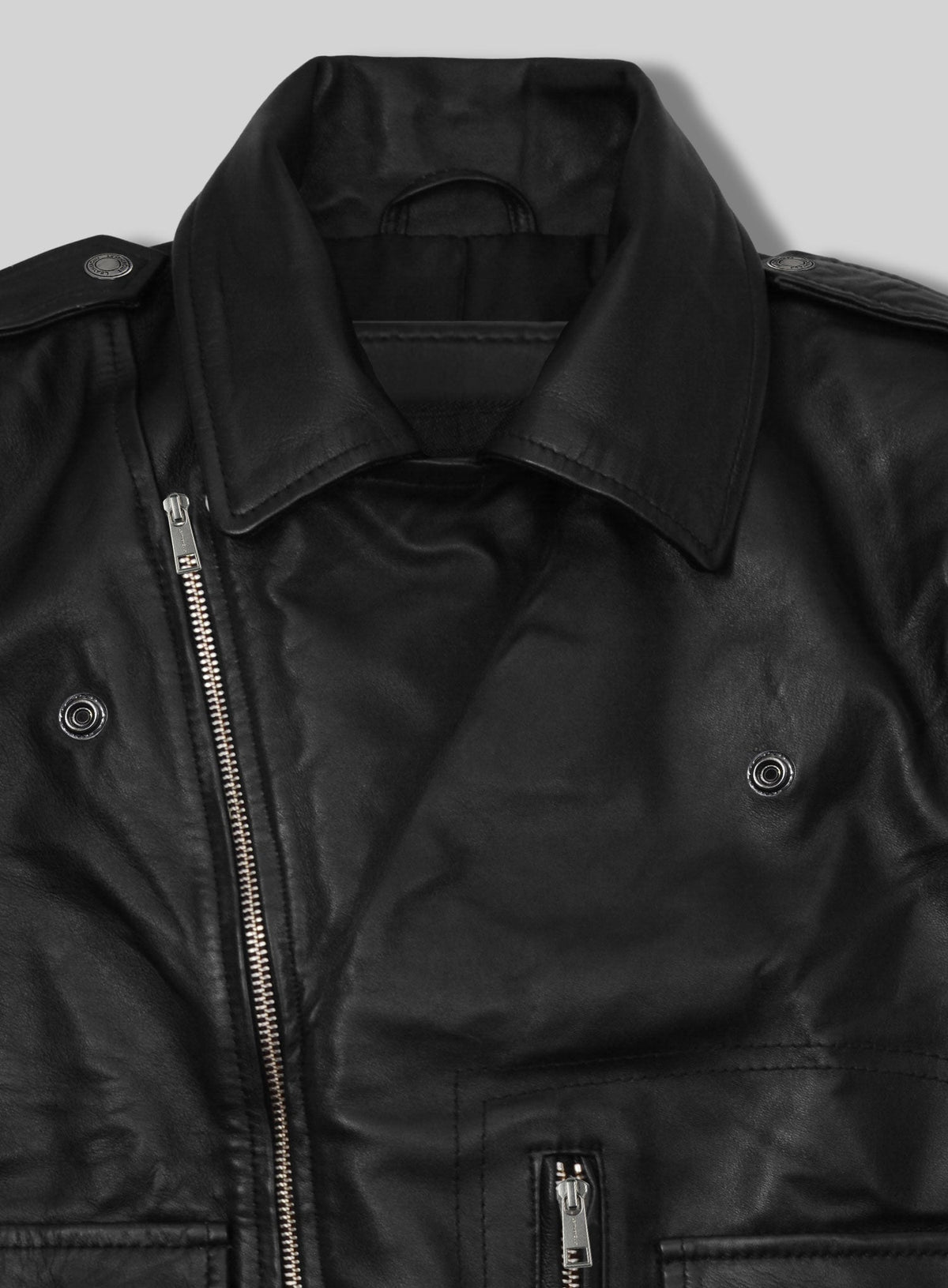 Alicia Vikander Tomb Raider Black Leather Jacket – close-up and worn views