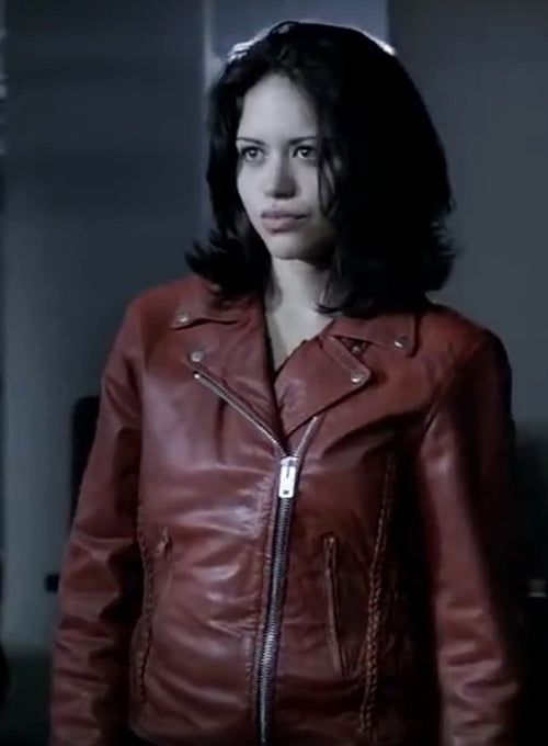 Alyssa Diaz Ben 10: Alien Swarm Black Leather Jacket – alternate view