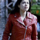 Alyssa Diaz Ben 10: Alien Swarm Black Leather Jacket – close-up and worn views