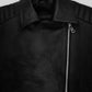 Amanda Seyfried Black Biker Leather Jacket – close-up and worn views
