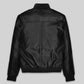 Andrew Garfield The Tonight Show Black Leather Jacket – back view